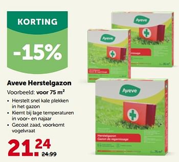 Promoties Aveve herstelgazon - Huismerk - Aveve - Geldig van 27/03/2023 tot 08/04/2023 bij Aveve