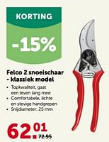 Promoties Felco 2 snoeischaar - klassiek model - Felco - Geldig van 27/03/2023 tot 08/04/2023 bij Aveve