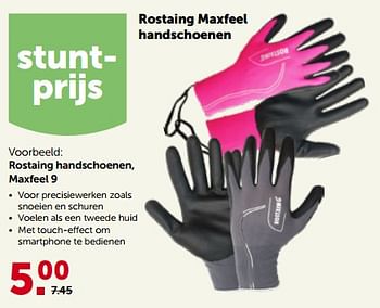 Promoties Rostaing handschoenen, maxfeel 9 - Rostaing - Geldig van 27/03/2023 tot 08/04/2023 bij Aveve