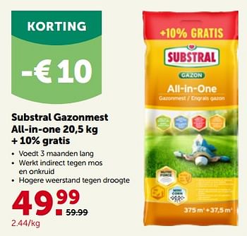 Promoties Substral gazonmest all-in-one - Substral - Geldig van 27/03/2023 tot 08/04/2023 bij Aveve