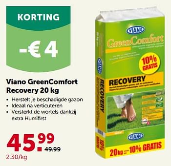 Promoties Viano greencomfort recovery - Viano - Geldig van 27/03/2023 tot 08/04/2023 bij Aveve