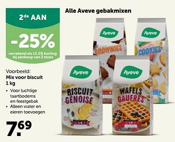 Promoties Aveve mix voor biscuit - Huismerk - Aveve - Geldig van 27/03/2023 tot 08/04/2023 bij Aveve