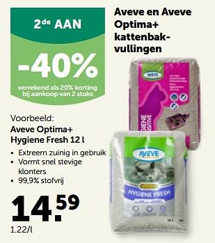 Promotions Aveve optima+ hygiene fresh - Produit maison - Aveve - Valide de 27/03/2023 à 08/04/2023 chez Aveve
