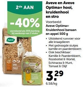 Promotions Aveve optima+ kruidenhooi banaan en appel - Produit maison - Aveve - Valide de 27/03/2023 à 08/04/2023 chez Aveve