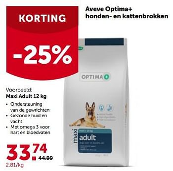 Promoties Aveve optima+ maxi adult - Huismerk - Aveve - Geldig van 27/03/2023 tot 08/04/2023 bij Aveve