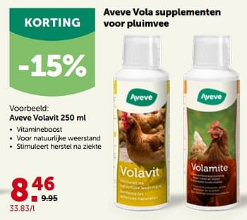 Promoties Aveve vola supplementen voor pluimvee volavit - Huismerk - Aveve - Geldig van 27/03/2023 tot 08/04/2023 bij Aveve