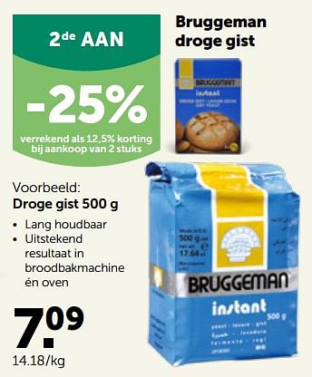 Promotions Bruggeman droge gist - Bruggeman - Valide de 27/03/2023 à 08/04/2023 chez Aveve
