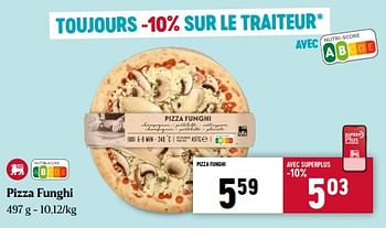 Promotions Pizza funghi - Produit Maison - Delhaize - Valide de 23/03/2023 à 29/03/2023 chez Delhaize