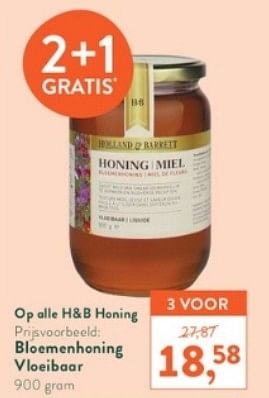 Promotions Bloemenhoning vloeibaar - Produit maison - Holland & Barrett - Valide de 20/03/2023 à 16/04/2023 chez Holland & Barret