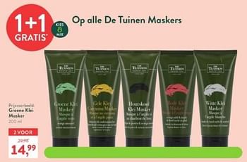 Promoties Groene klei masker - De Tuinen - Geldig van 20/03/2023 tot 16/04/2023 bij Holland & Barret