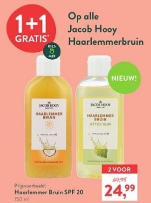 Promoties Haarlemmer bruin spf 20 - Jacob Hooy - Geldig van 20/03/2023 tot 16/04/2023 bij Holland & Barret