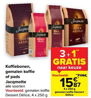 Promoties Gemalen koffie dessert délice - JACQMOTTE - Geldig van 23/03/2023 tot 03/04/2023 bij Carrefour