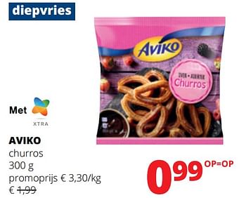 Promotions Aviko churros - Aviko - Valide de 23/03/2023 à 05/04/2023 chez Spar (Colruytgroup)