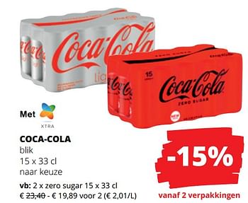 Promoties Coca-cola zero sugar - Coca Cola - Geldig van 23/03/2023 tot 05/04/2023 bij Spar (Colruytgroup)