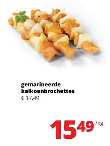Promoties Gemarineerde kalkoenbrochettes - Huismerk - Spar Retail - Geldig van 23/03/2023 tot 05/04/2023 bij Spar (Colruytgroup)