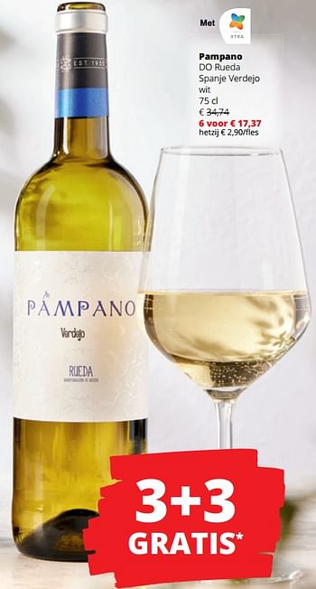 Promoties Pampano do rueda spanje verdejo wit - Witte wijnen - Geldig van 23/03/2023 tot 05/04/2023 bij Spar (Colruytgroup)