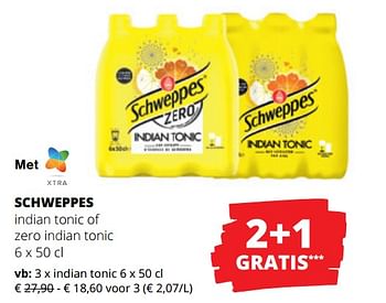 Promoties Schweppes indian tonic - Schweppes - Geldig van 23/03/2023 tot 05/04/2023 bij Spar (Colruytgroup)