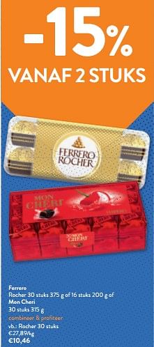 Promoties Ferrero rocher - Ferrero - Geldig van 22/03/2023 tot 04/04/2023 bij OKay