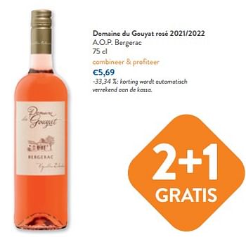 Promoties Domaine du gouyat rosé 2021-2022 a.o.p. bergerac - Rosé wijnen - Geldig van 22/03/2023 tot 04/04/2023 bij OKay