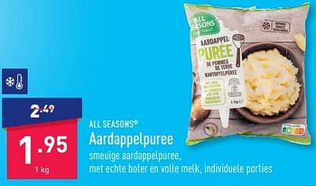 Promotions Aardappelpuree - All Seasons - Valide de 27/03/2023 à 07/04/2023 chez Aldi