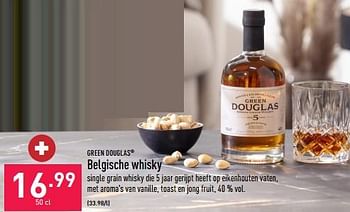 Promoties Belgische whisky - GREEN DOUGLAS - Geldig van 27/03/2023 tot 07/04/2023 bij Aldi