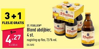 Promoties Blond abdijbier - St Feuillien - Geldig van 27/03/2023 tot 07/04/2023 bij Aldi
