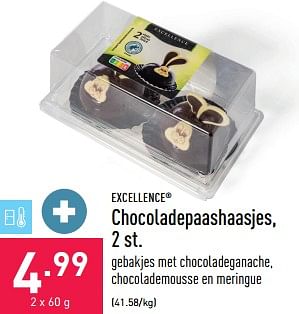Promotions Chocoladepaashaasjes - Excellence - Valide de 27/03/2023 à 07/04/2023 chez Aldi