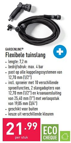 Promoties Flexibele tuinslang - Garden line - Geldig van 27/03/2023 tot 07/04/2023 bij Aldi
