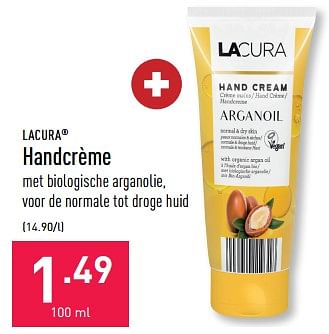 Promotions Handcrème - LACURA - Valide de 27/03/2023 à 07/04/2023 chez Aldi