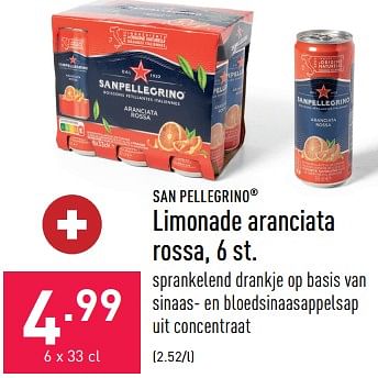 Promoties Limonade aranciata rossa - San Pellegrino - Geldig van 27/03/2023 tot 07/04/2023 bij Aldi