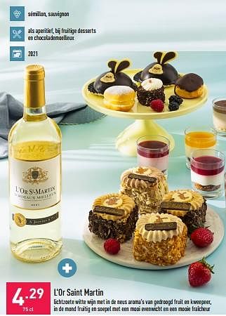 Promoties L`or saint martin - Witte wijnen - Geldig van 27/03/2023 tot 07/04/2023 bij Aldi