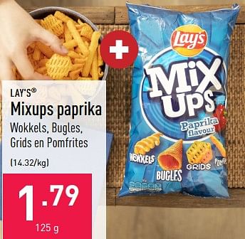 Promoties Mixups paprika - Lay's - Geldig van 27/03/2023 tot 07/04/2023 bij Aldi