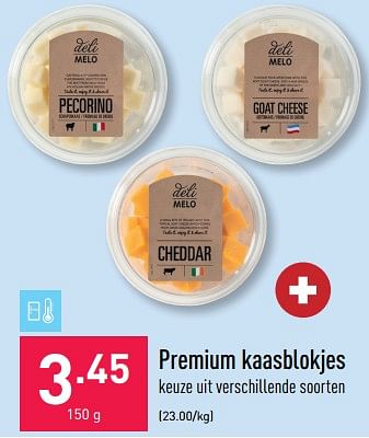 Promoties Premium kaasblokjes - Huismerk - Aldi - Geldig van 27/03/2023 tot 07/04/2023 bij Aldi