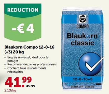 Promoties Blaukorn compo - Compo - Geldig van 27/03/2023 tot 08/04/2023 bij Aveve