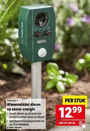 Promoties Afweermiddel dieren op zonne-energie - Parkside - Geldig van 29/03/2023 tot 04/04/2023 bij Lidl