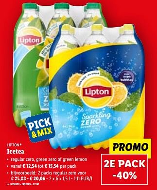 Promoties Icetea - Lipton - Geldig van 29/03/2023 tot 04/04/2023 bij Lidl