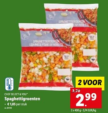 Promoties Spaghettigroenten - Chef select & you - Geldig van 29/03/2023 tot 04/04/2023 bij Lidl