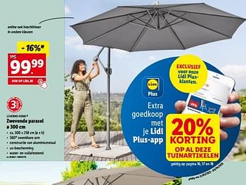 Promotions Zwevende parasol - Livarno - Valide de 29/03/2023 à 04/04/2023 chez Lidl