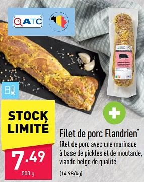 Promotions Filet de porc flandrien - Produit maison - Aldi - Valide de 27/03/2023 à 07/04/2023 chez Aldi