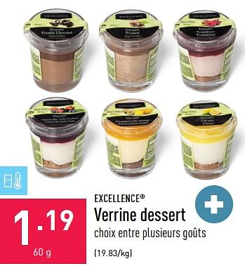 Promotions Verrine dessert - Excellence - Valide de 27/03/2023 à 07/04/2023 chez Aldi