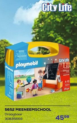 Promoties 5652 meeneemschool - Playmobil - Geldig van 21/03/2023 tot 22/04/2023 bij Supra Bazar