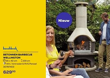 Promoties Betonnen barbecue wellington - Buschbeck - Geldig van 21/03/2023 tot 22/04/2023 bij Supra Bazar