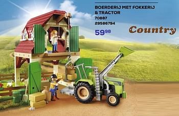Promoties Boerderij met fokkerij + tractor 70887 - Playmobil - Geldig van 21/03/2023 tot 22/04/2023 bij Supra Bazar