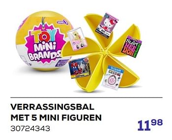 Promoties Verrassingsbal met 5 mini figuren - Zuru - Geldig van 21/03/2023 tot 22/04/2023 bij Supra Bazar