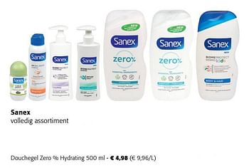 Promoties Sanex douchegel zero % hydrating - Sanex - Geldig van 22/02/2023 tot 04/04/2023 bij Colruyt