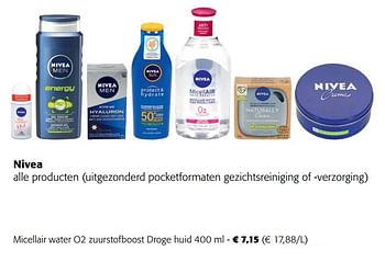 Promoties Nivea micellair water o2 zuurstofboost droge huid - Nivea - Geldig van 22/02/2023 tot 04/04/2023 bij Colruyt