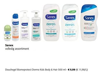 Promoties Sanex douchegel biomeprotect dermo kids body + hair - Sanex - Geldig van 22/02/2023 tot 04/04/2023 bij Colruyt