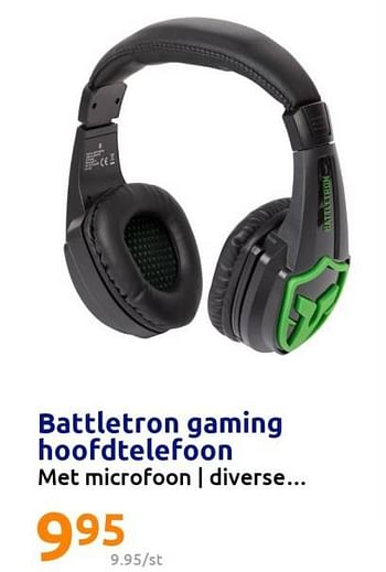 Promoties Battletron gaming hoofdtelefoon - Battletron - Geldig van 22/02/2023 tot 28/02/2023 bij Action