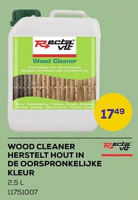 Promoties Wood cleaner herstelt hout in de oorspronkelijke kleur - Rectavit - Geldig van 21/03/2023 tot 22/04/2023 bij Supra Bazar