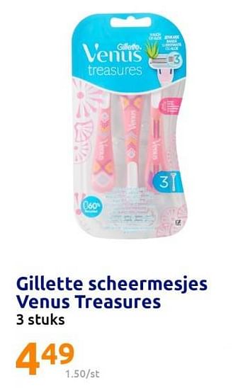 Promoties Gillette scheermesjes venus treasures - Gillette - Geldig van 22/02/2023 tot 28/02/2023 bij Action